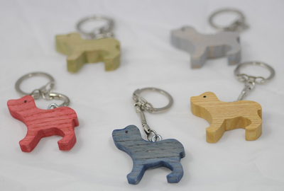 Le Porte-Clef Chien en bois