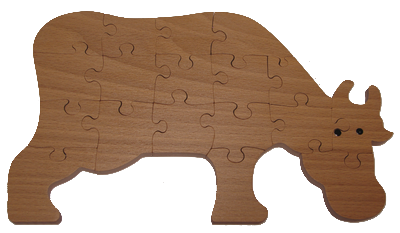 Puzzle en bois Vache