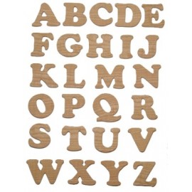 Lettres en bois découpées 5 cm