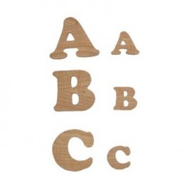 Lettres en bois découpées 9 cm