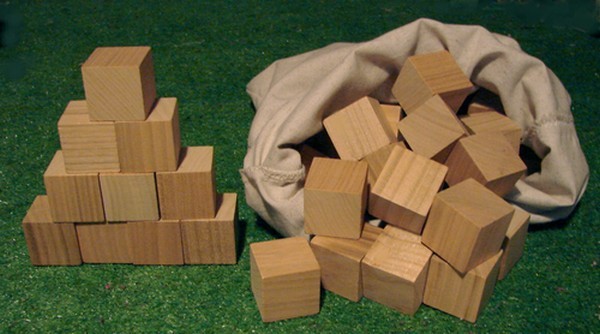 Les 70 cubes en bois