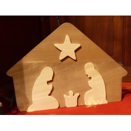 La Crèche de Noël en bois et en relief