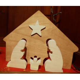 La Crèche de Noël en bois et en relief