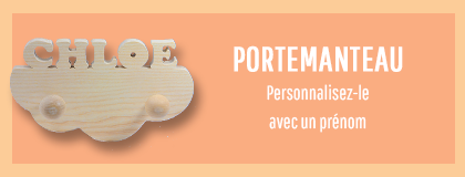 banniere porte manteau bois personnalise