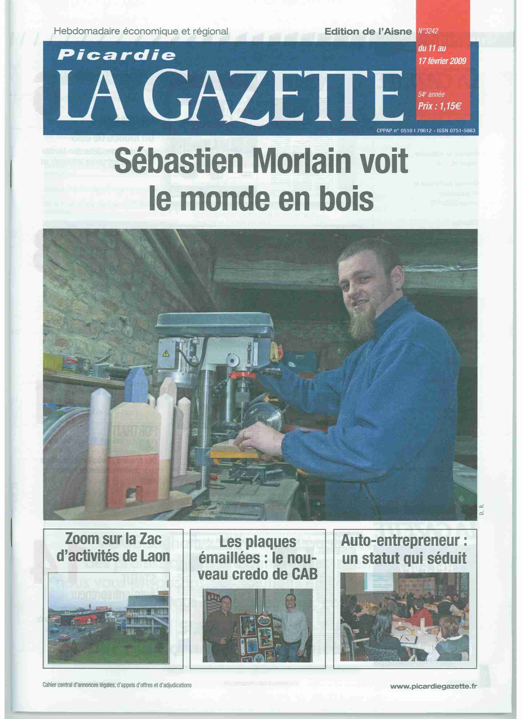 1ere page picardie la gazette 2009