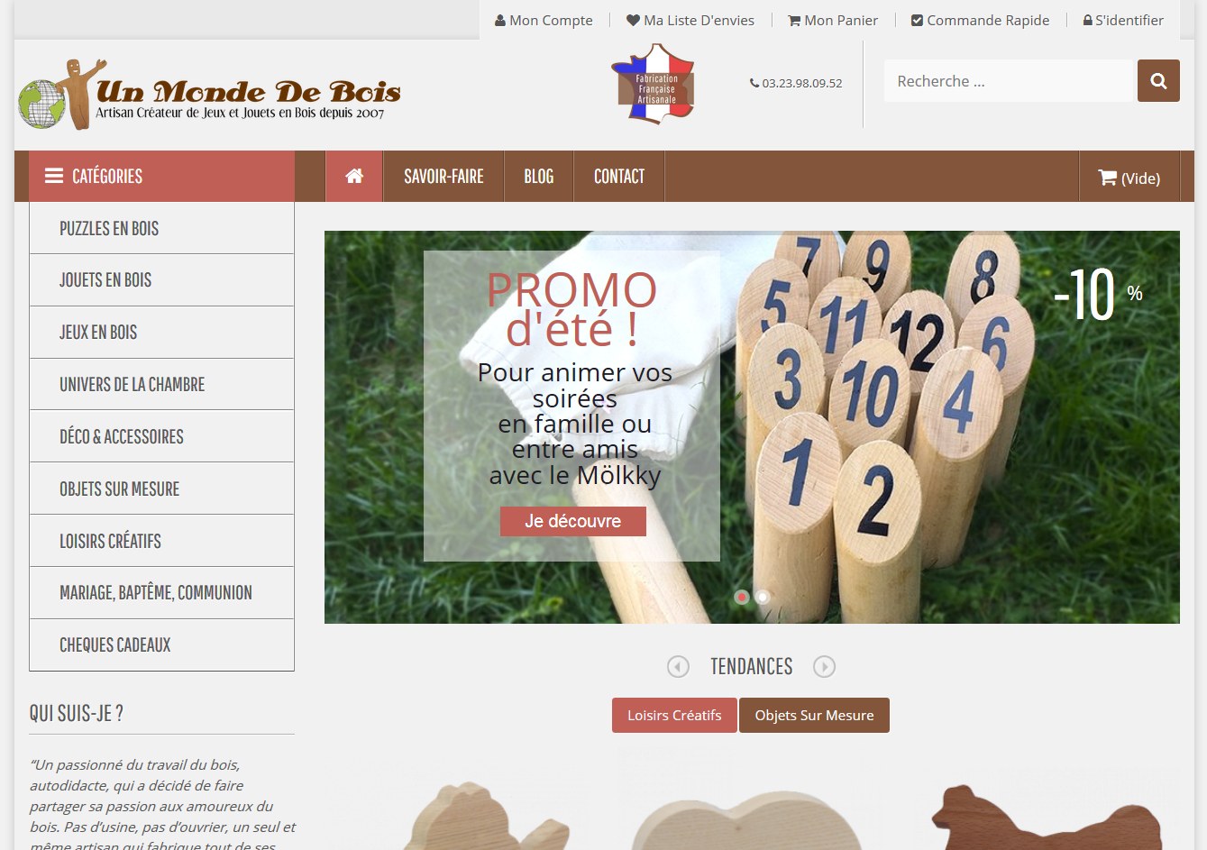 Un nouveau site pour unmondedebois.fr