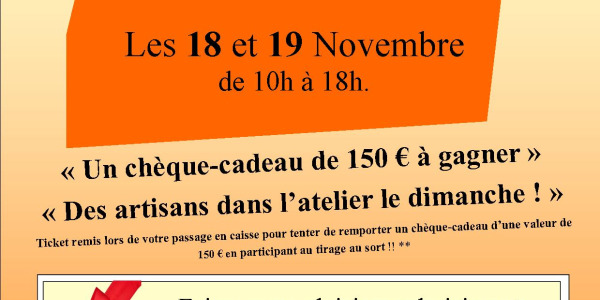 Portes Ouvertes les 18 et 19 Novembre 2023