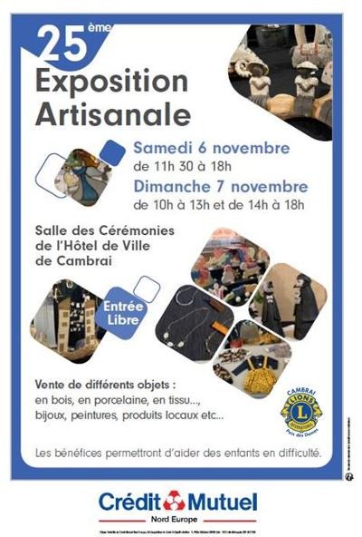 25 ème exposition artisanale de Cambrai les 6 et 7 novembre